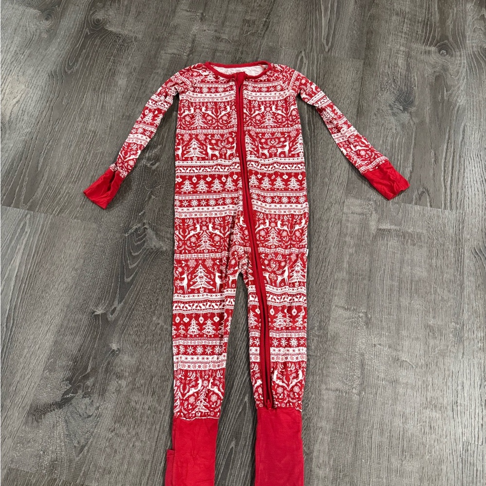 Little Sleepies Red and White Christmas theme Kids Pajama